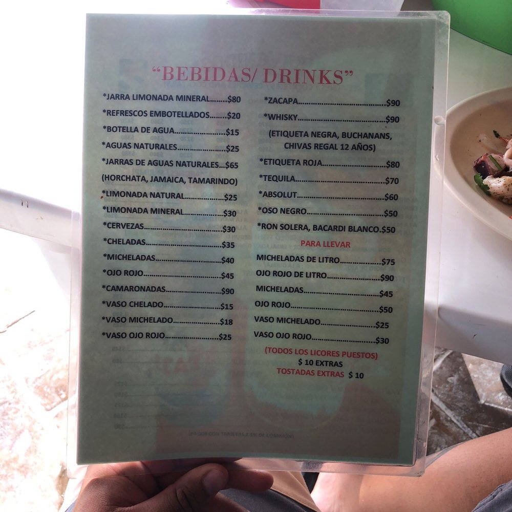 El Dorado Cockteleria - Drink menu - Seafood Near Me - Tulum, ROO El Dorado Cockteleria - Drink menu - Seafood Near Me - Tulum, ROO