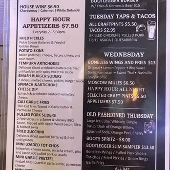 Boot Leggers - Happy hour and daily specials - Pubs Near Me - Bakersfield, California