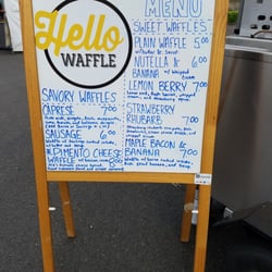 Hello Waffle Cart - Hello Waffle Menu on the day we were there.