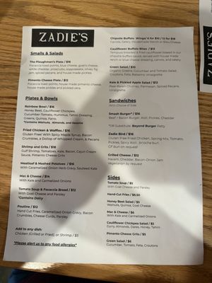 Menu photo 1 Zadie’s Market Marshall, NC Menu photo 1 Zadie’s Market Marshall, NC