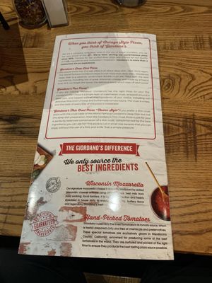 Menu photo 4 Giordano's Orland Park, IL