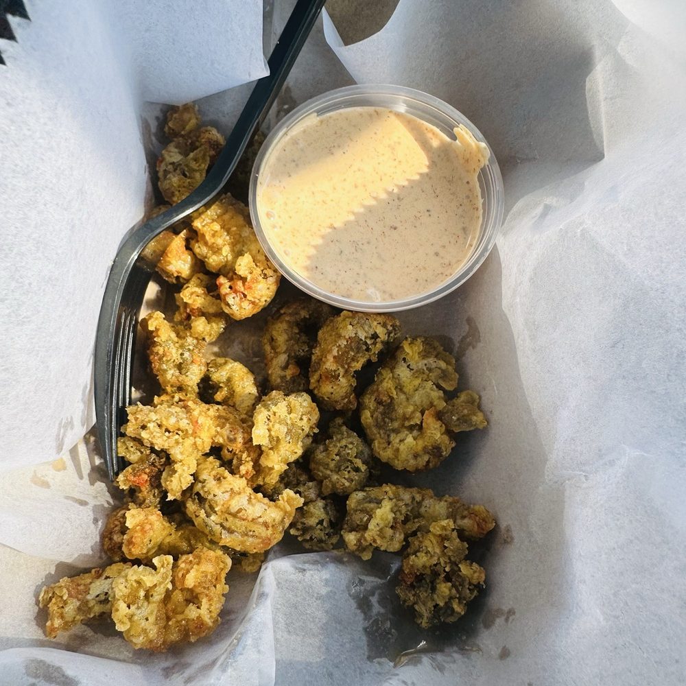 Fried Crawfish Tails with sauce Fried Crawfish Tails with sauce