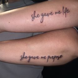 Knight Times Tattoo - Mother and Daughter tattoos