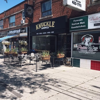 Knuckle Sandwich - Storefront and patio - Poutineries Near Me - Toronto, Ontario