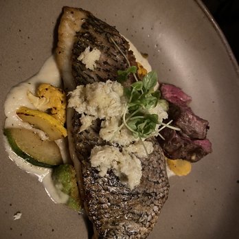Chestnut - Catch of the day with petite fillet - New American Near Me - Asheville, North Carolina Chestnut - Catch of the day with petite fillet - New American Near Me - Asheville, North Carolina