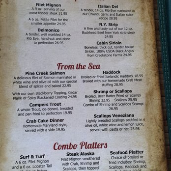 Log Cabin Inn - Menu - Seafood Near Me - Wellsboro, Pennsylvania Log Cabin Inn - Menu - Seafood Near Me - Wellsboro, Pennsylvania