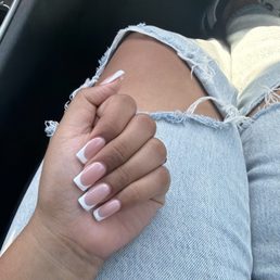 French tip, gel X French tip, gel X