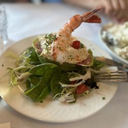 Avocado stuffed with Spanish potato salad
