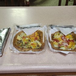 Reed Girl Food Sales - Two Reed Girl Tacos - Red, Bean and Cheese Frybread.