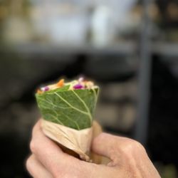 Kreation Organic Juicery - He has big hands   This is salmon wrap
