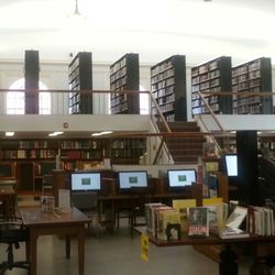 Cortland Free Library - The top part is fiction, the lower is local history, DVDs, and computers.