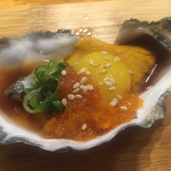 Hyuga Sushi - Delicious oyster with quail egg - Japanese Near Me - San Marcos, California Hyuga Sushi - Delicious oyster with quail egg - Japanese Near Me - San Marcos, California