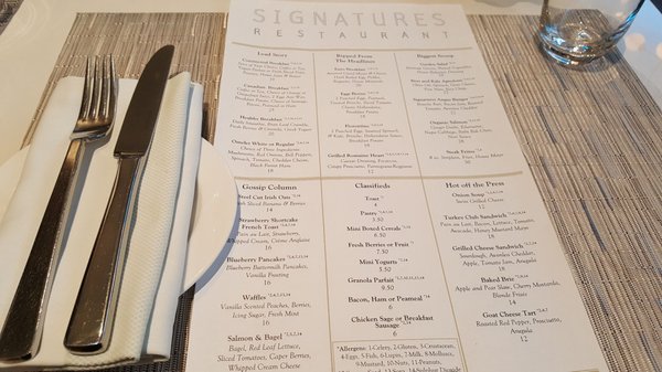 Menu photo 3 Signatures Restaurant Toronto, ON