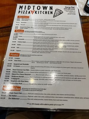Menu photo 2 Midtown Pizza Kitchen Prattville, AL