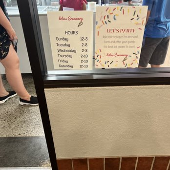 Lotus Creamery - a sign in the window of a store - Ice Cream & Frozen Yogurt Near Me - Hudson, Wisconsin Lotus Creamery - a sign in the window of a store - Ice Cream & Frozen Yogurt Near Me - Hudson, Wisconsin