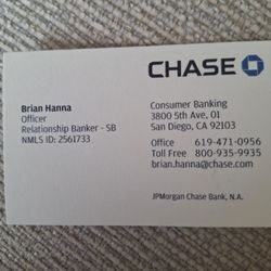 Chase Bank - Business card