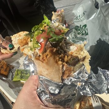Rico Rico Vegano - Ha! Found a picture! Carne Asada Burrito with Camaron! - Mexican Near Me - Oakland, California