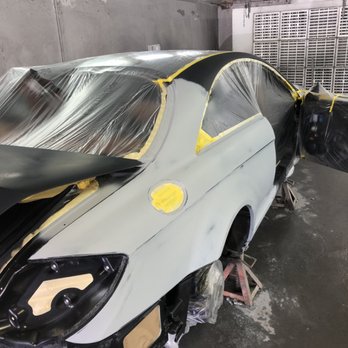 DSC Auto Body - Mercedes primed quarter panel - Body Shops Near Me - Acton, Massachusetts