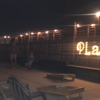 Blackbird Tavern - Cornhole area at night - Gastropubs Near Me - Temecula, California