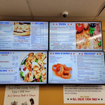 Joe's Famous Steak & Cheese - Menu as of 4/2021 - Pizza Near Me - Boston, Massachusetts