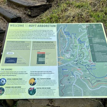 Hoyt Arboretum - Sign - Botanical Gardens Near Me - Portland, Oregon