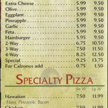 Alex's Pizzeria - Pizza Menu - Pizza Near Me - Philadelphia, Pennsylvania
