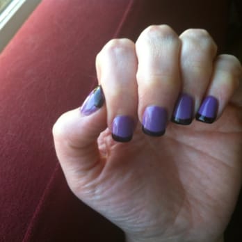 The Corner Salon - Purple and black OPI Gel over acrylics - by Lisa - Hair Salons Near Me - Bonita, California The Corner Salon - Purple and black OPI Gel over acrylics - by Lisa - Hair Salons Near Me - Bonita, California