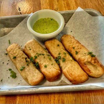 Pure Joy Restaurant - Yuca tequeños with cilantro sauce - Gluten-Free Near Me - Doral, Florida