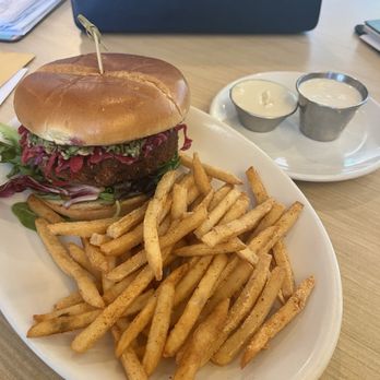 Native Foods - Wasabi Crabcake Sando & Fries with Ranch - Vegan Near Me - Glendale, Colorado Native Foods - Wasabi Crabcake Sando & Fries with Ranch - Vegan Near Me - Glendale, Colorado