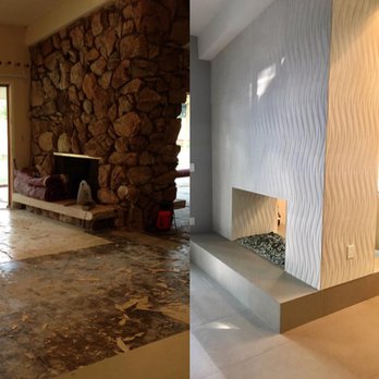 Nixsi Design - Before and after of our living room fire place! Looks even better in person! - Interior Design Near Me
