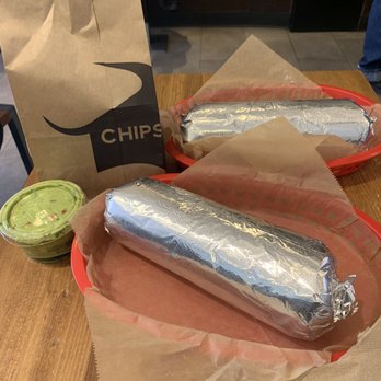 Dos Toros Taqueria - Two Pollo Asado Burritos with Chips And Guacamole - Mexican Near Me - Brooklyn, New York Dos Toros Taqueria - Two Pollo Asado Burritos with Chips And Guacamole - Mexican Near Me - Brooklyn, New York