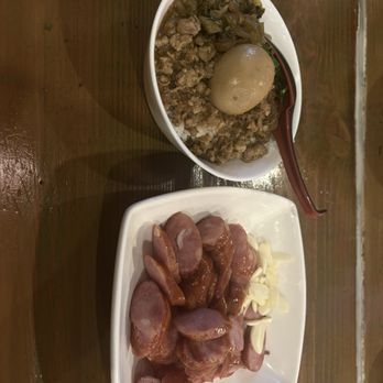 Taiwan Cafe - () / Taiwan Sausage (4 Pieces), / Ground Pork Over Rice - Chinese Near Me - Milpitas, California Taiwan Cafe - () / Taiwan Sausage (4 Pieces), / Ground Pork Over Rice - Chinese Near Me - Milpitas, California