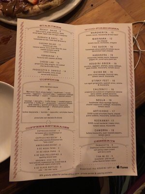 Menu photo 5 Houdini Pizza Laboratory Fanwood, NJ