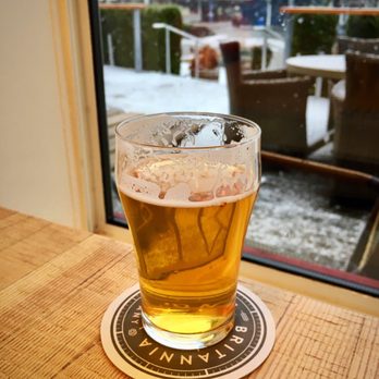 Britannia Brewing - Chilling with a small glass of the chai saison inside, watching the snow come down outside. - Breweries Near Me - Richmond, British Columbia Britannia Brewing - Chilling with a small glass of the chai saison inside, watching the snow come down outside. - Breweries Near Me - Richmond, British Columbia