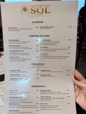 Menu photo 1 La Puerta del Sol Cafe Granbury, TX