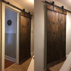 Dwell Better - custom made barn door and sliding rail system install