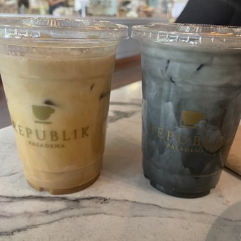Republik Coffee - Activated charcoal latte Crushed Cardamom Oat Latte (Vegan) - Coffee & Tea Near Me - Pasadena, California Republik Coffee - Activated charcoal latte Crushed Cardamom Oat Latte (Vegan) - Coffee & Tea Near Me - Pasadena, California