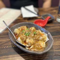 Dumpling Hours - Pork Wonton with Sesame Sauce Chili Oil - @rayz