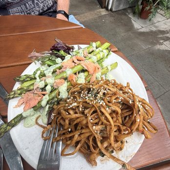 Kentucky Native Cafe - Noodle salad /asparagus with trout - Cafes Near Me - Lexington, Kentucky Kentucky Native Cafe - Noodle salad /asparagus with trout - Cafes Near Me - Lexington, Kentucky