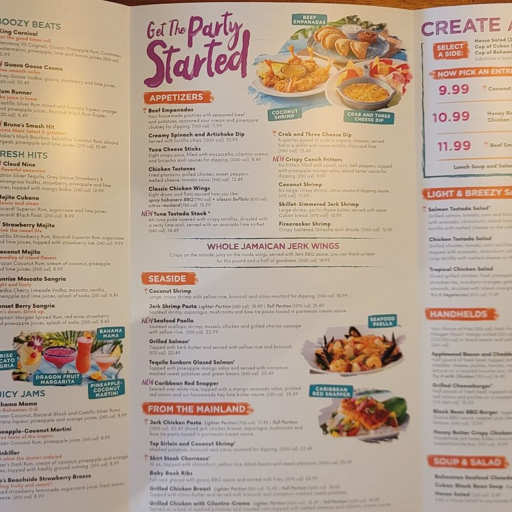 Bahama Breeze - Menu 02/2024 - Caribbean Near Me - Duluth, Georgia