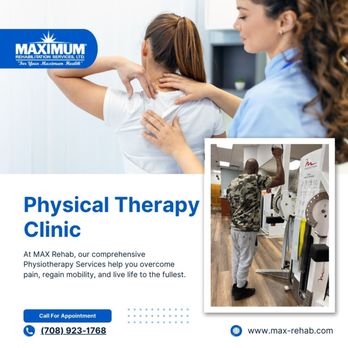 Maximum Rehabilitation Services - At MAX Rehab, our comprehensive Physiotherapy Services help you overcome pain, regain mobility, and live life to the fullest. - Physical Therapy Near Me - Munster, Indiana Maximum Rehabilitation Services - At MAX Rehab, our comprehensive Physiotherapy Services help you overcome pain, regain mobility, and live life to the fullest. - Physical Therapy Near Me - Munster, Indiana