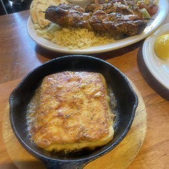 Petra Greek - Grilled Haloumi and Chicken Souvlaki Plate - Greek Near Me - Folsom, California Petra Greek - Grilled Haloumi and Chicken Souvlaki Plate - Greek Near Me - Folsom, California
