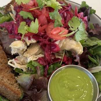 Amara Kitchen - Chicken salad with whole grain toast - Coffee & Tea Near Me - Los Angeles, California
