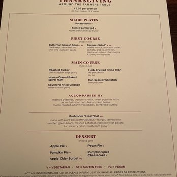 MoCo's Founding Farmers - Thanksgiving menu - New American Near Me - Potomac, Maryland MoCo's Founding Farmers - Thanksgiving menu - New American Near Me - Potomac, Maryland