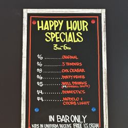 Big Chicken - Happy hour specials 3-6 pm