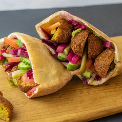 Falafel Plus - falafel sandwich, in fresh bread