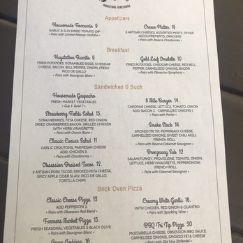 Ironstone Vineyards - Bistro menu page 1 - Wineries Near Me - Murphys, California