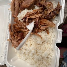 White rice, pernil White rice, pernil