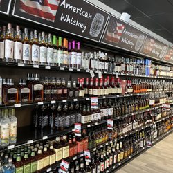 Montgomery County Oak Barrel & Vine - It's a wall of American Whiskey!