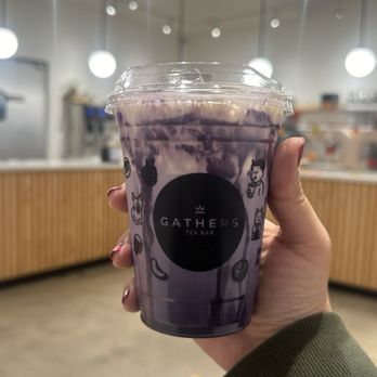 Gathers Tea Bar - Ube Monster (seasonal drink) - Bubble Tea Near Me - Chicago, Illinois Gathers Tea Bar - Ube Monster (seasonal drink) - Bubble Tea Near Me - Chicago, Illinois